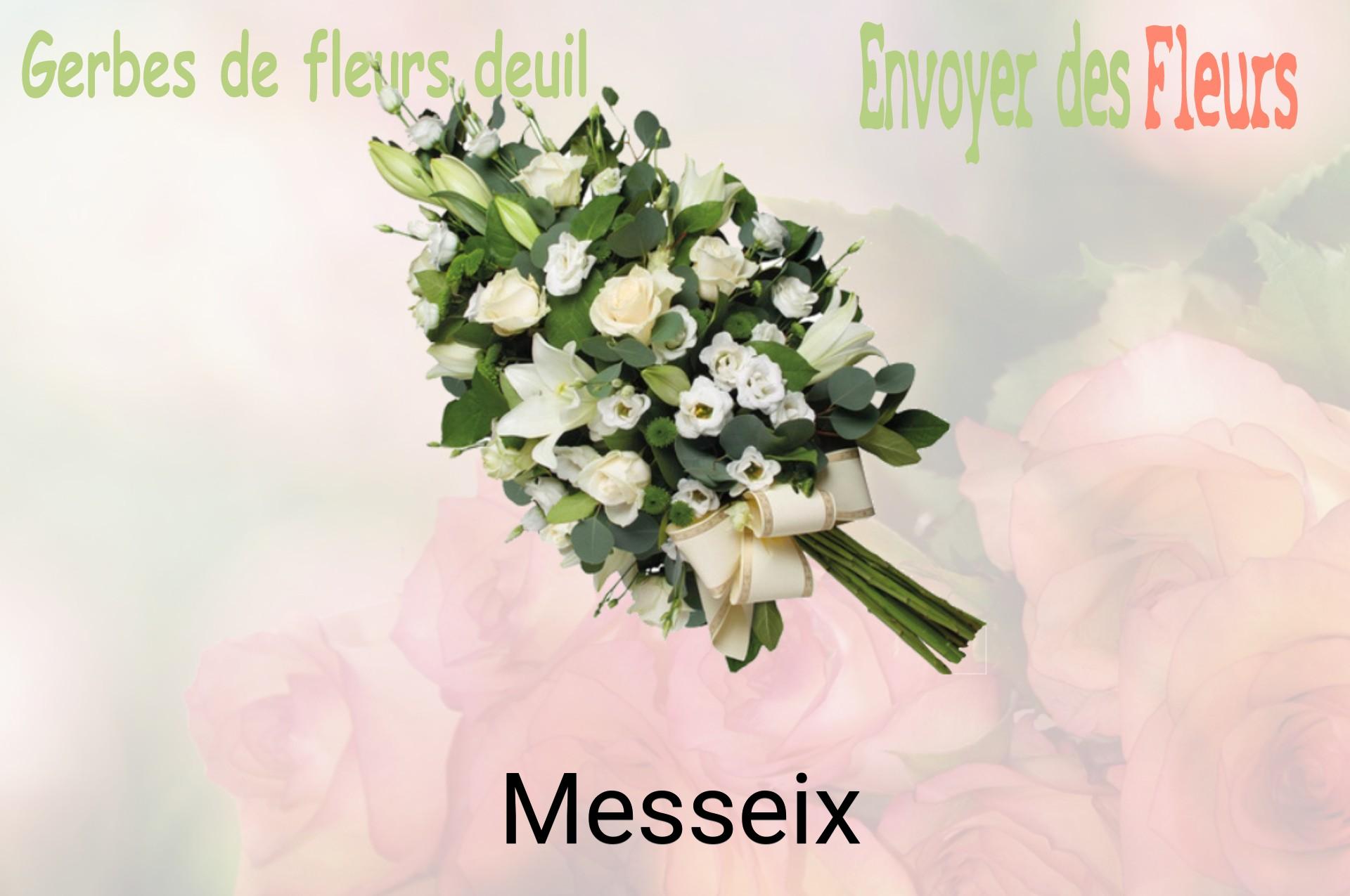 Gerbe de fleurs de deuil livrée à Messeix